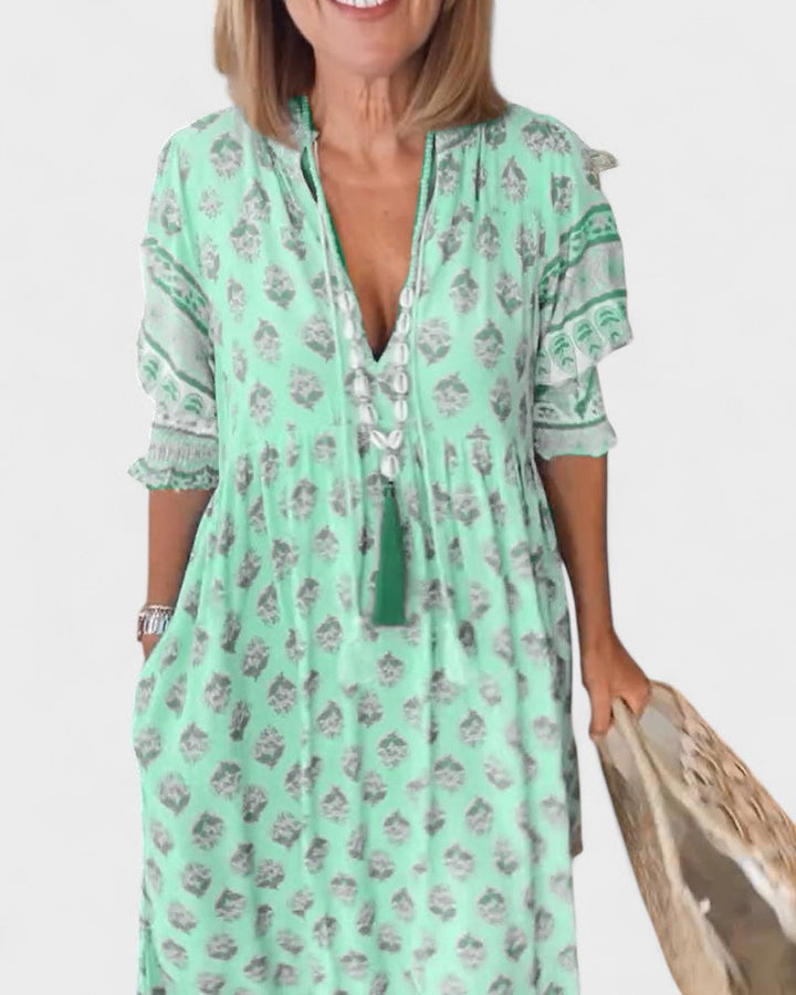 Lani | Vestido Boho com Botões