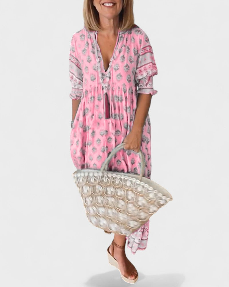 Lani | Vestido Boho com Botões