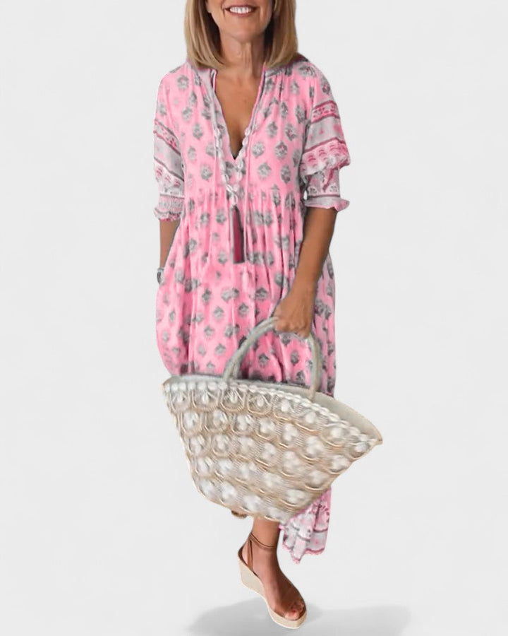Lani | Vestido Boho com Botões