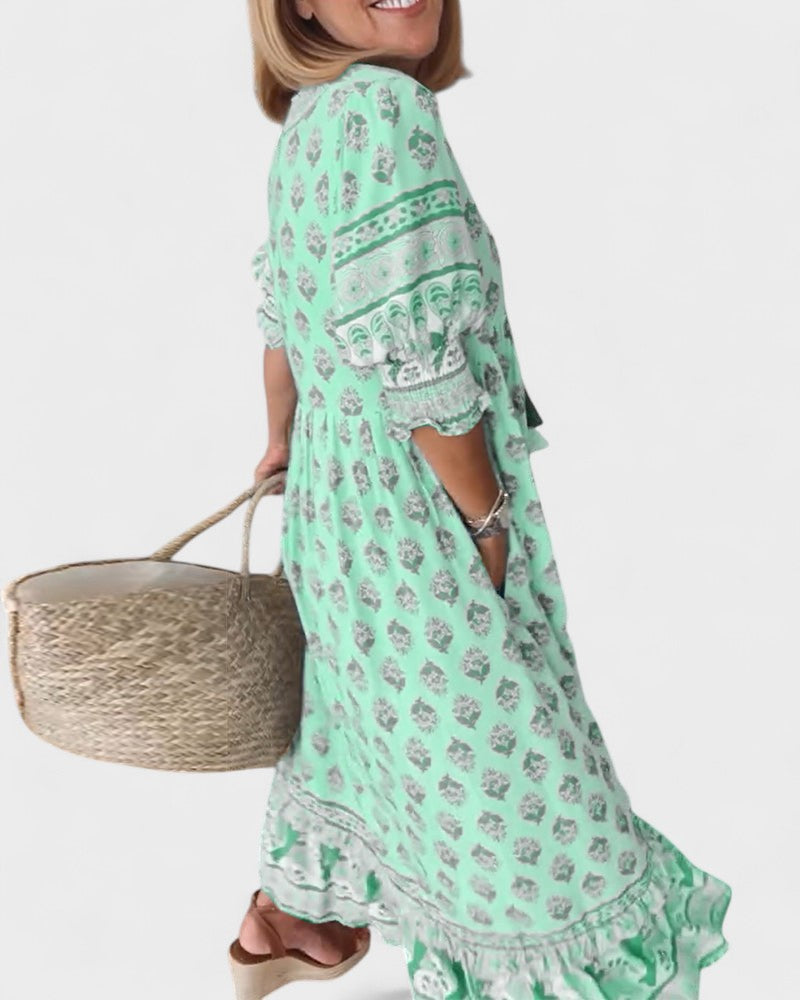 Lani | Vestido Boho com Botões