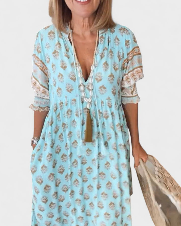 Lani | Vestido Boho com Botões