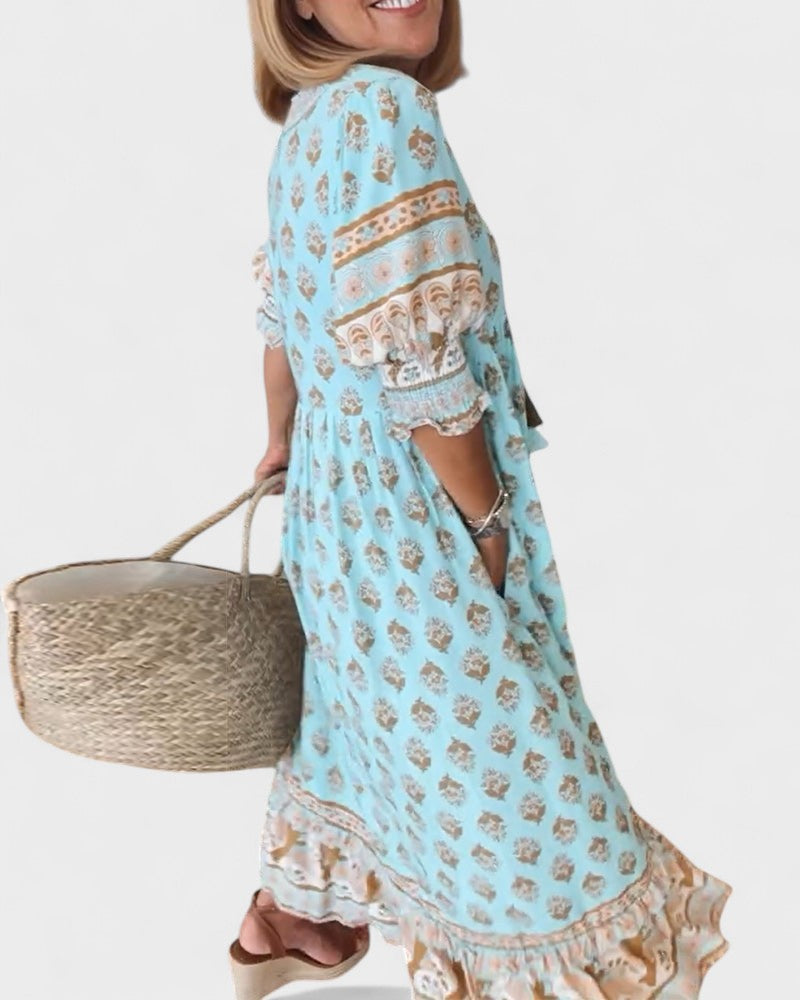 Lani | Vestido Boho com Botões