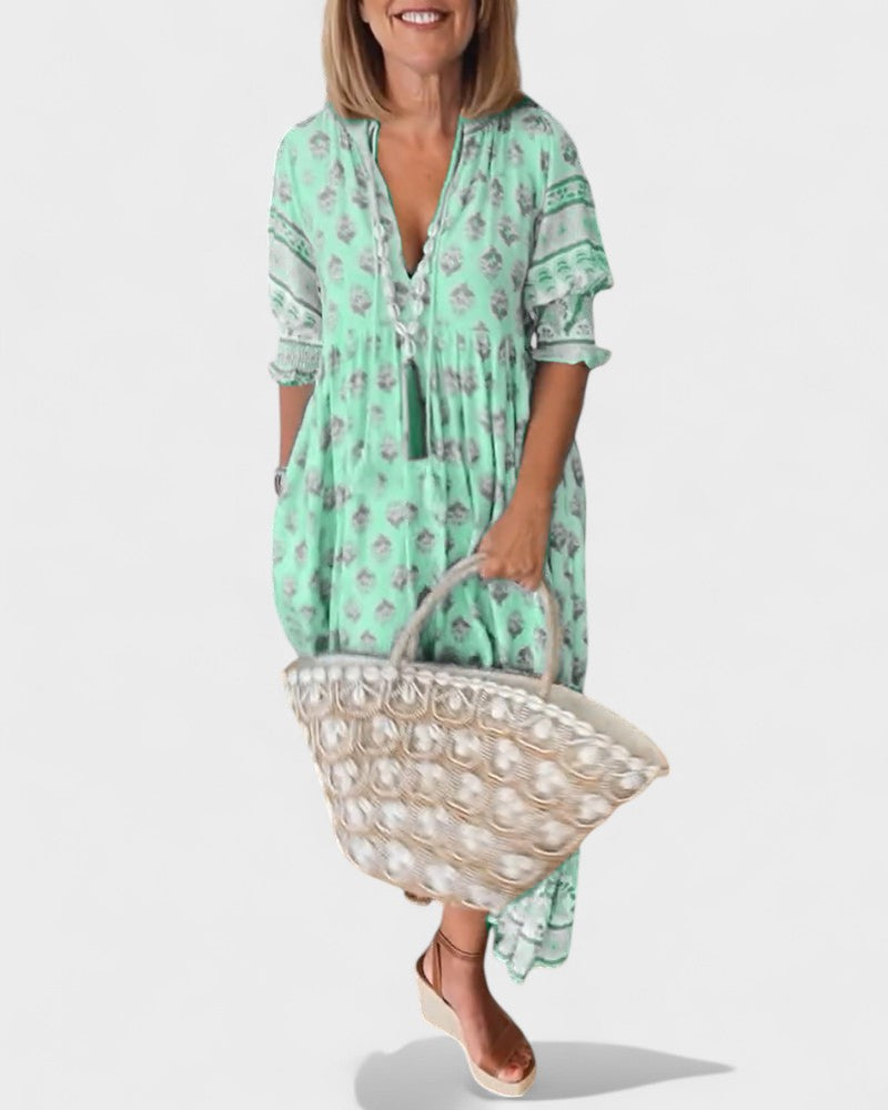 Lani | Vestido Boho com Botões