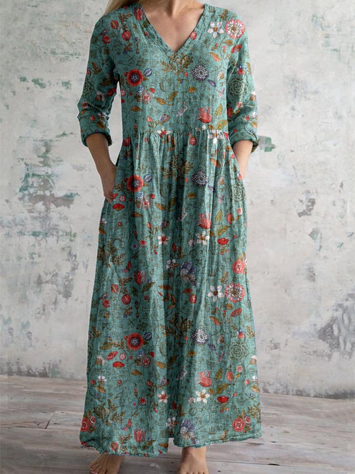 Elsie | Vestido vintage relajado con bolsillos