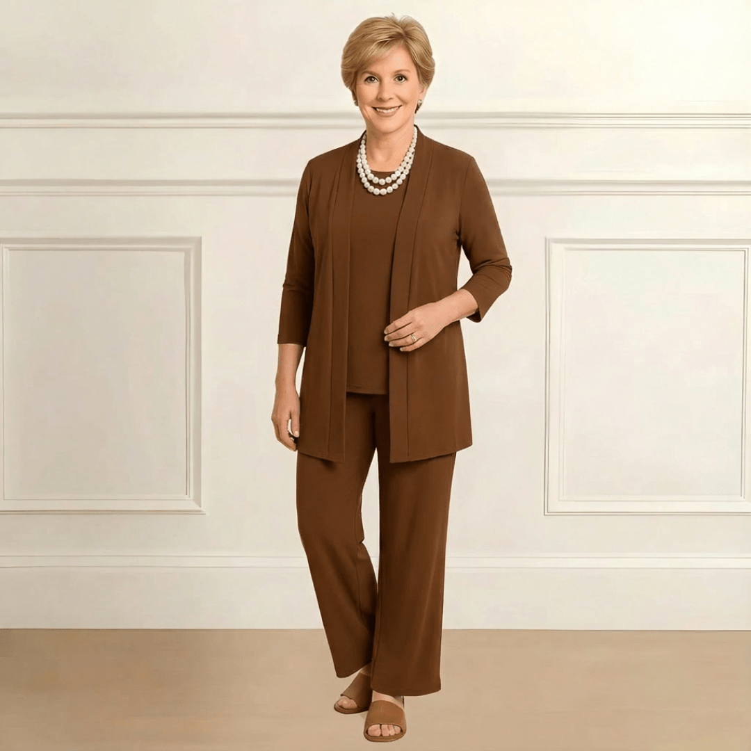 Rosy Cardigan, Top & Pants Set