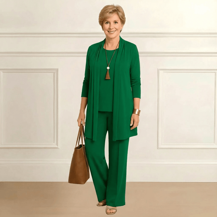 Rosy Cardigan, Top & Pants Set