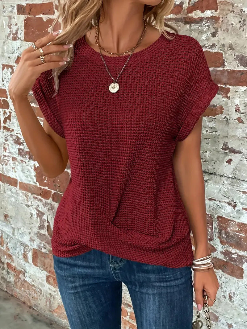 Sophie - Camiseta de Cuello Redondo con Escote Corazón