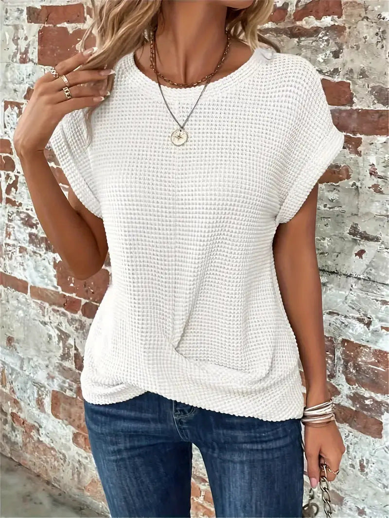 Sophie - Camiseta de Cuello Redondo con Escote Corazón