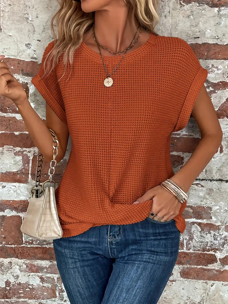 Sophie - Camiseta de Cuello Redondo con Escote Corazón