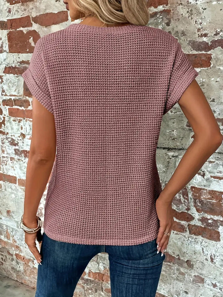 Sophie - Camiseta de Cuello Redondo con Escote Corazón