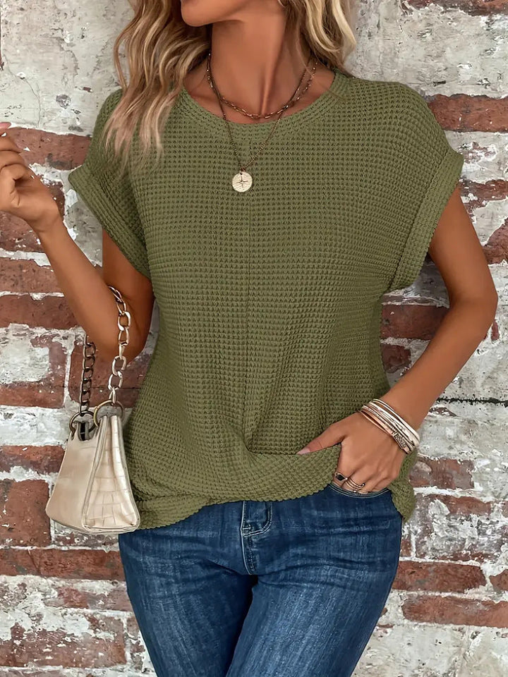Sophie - Camiseta de Cuello Redondo con Escote Corazón