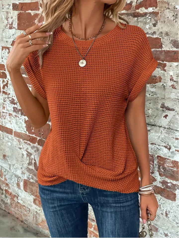 Sophie - Camiseta de Cuello Redondo con Escote Corazón
