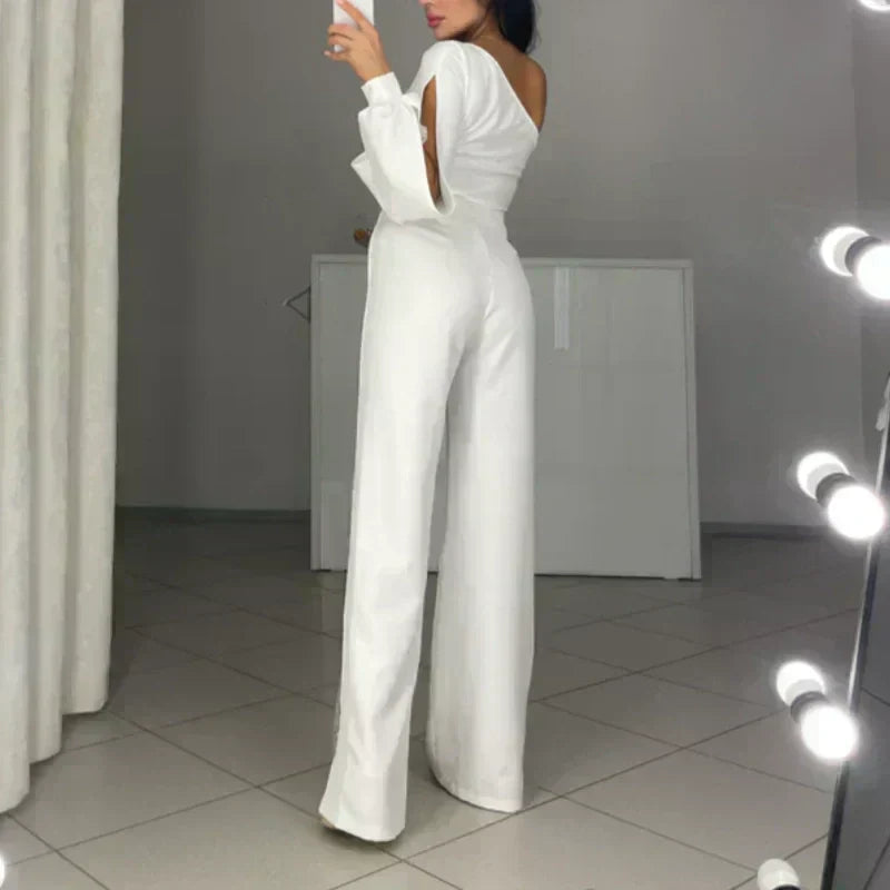 Ally One-Shoulder Flared Short Romper | Stylish Summer Romper
