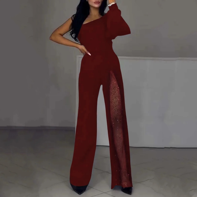 Ally One-Shoulder Flared Short Romper | Stylish Summer Romper