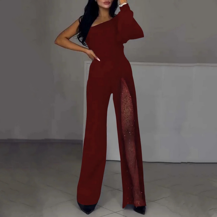 Ally One-Shoulder Flared Short Romper | Stylish Summer Romper