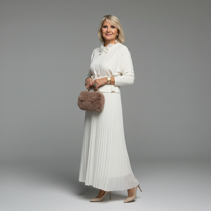 Emmie Elegant Two-Piece Set | Effortless Knit Layered Dress Set