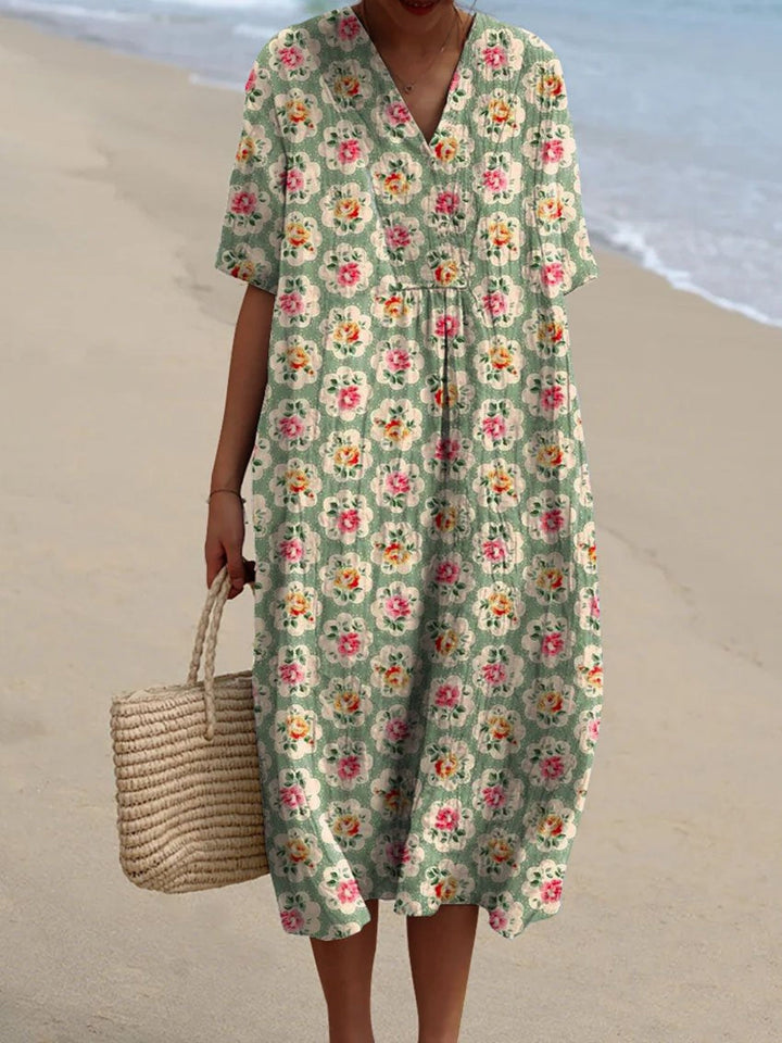 Femke - Vestido Vintage con Flores