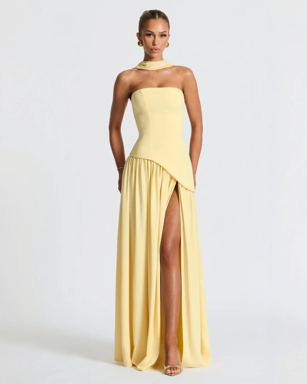 Vestido Maxi Chic de Lujo con Abertura