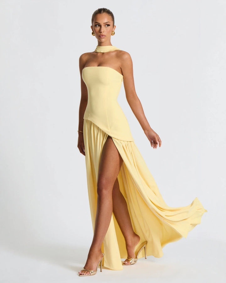 Vestido Maxi Chic de Lujo con Abertura