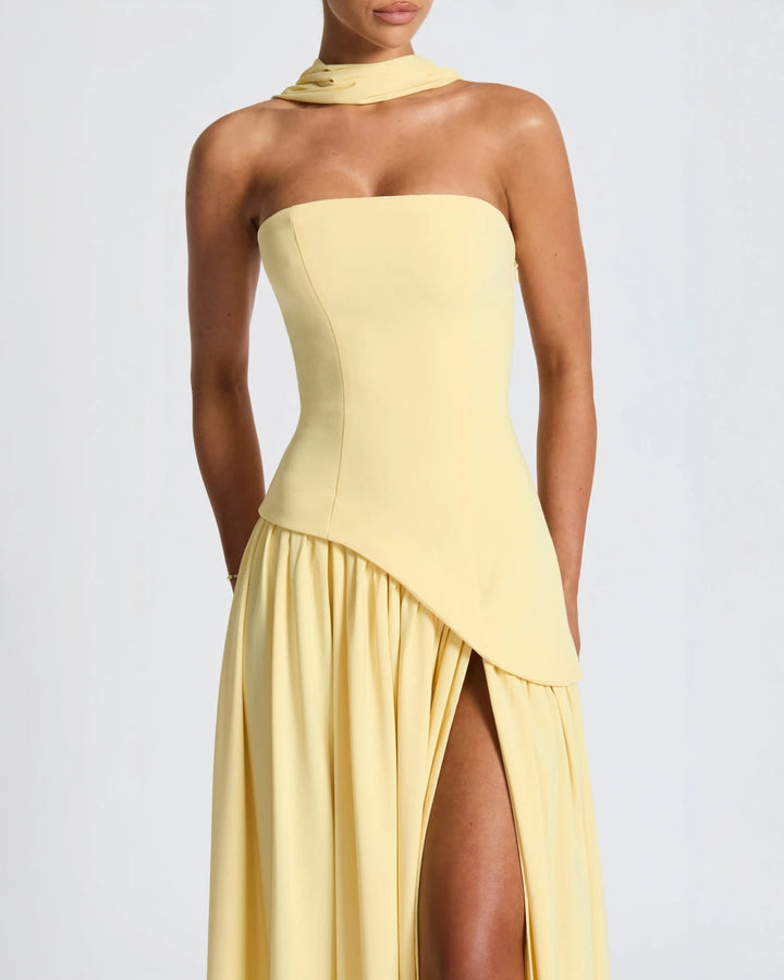 Vestido Maxi Chic de Lujo con Abertura